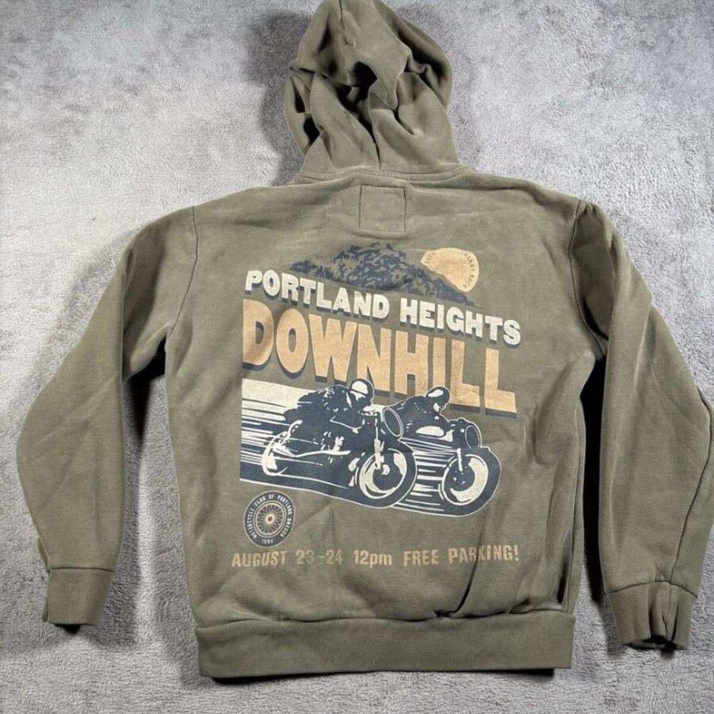 Hollister Olive Graphic Hoodie